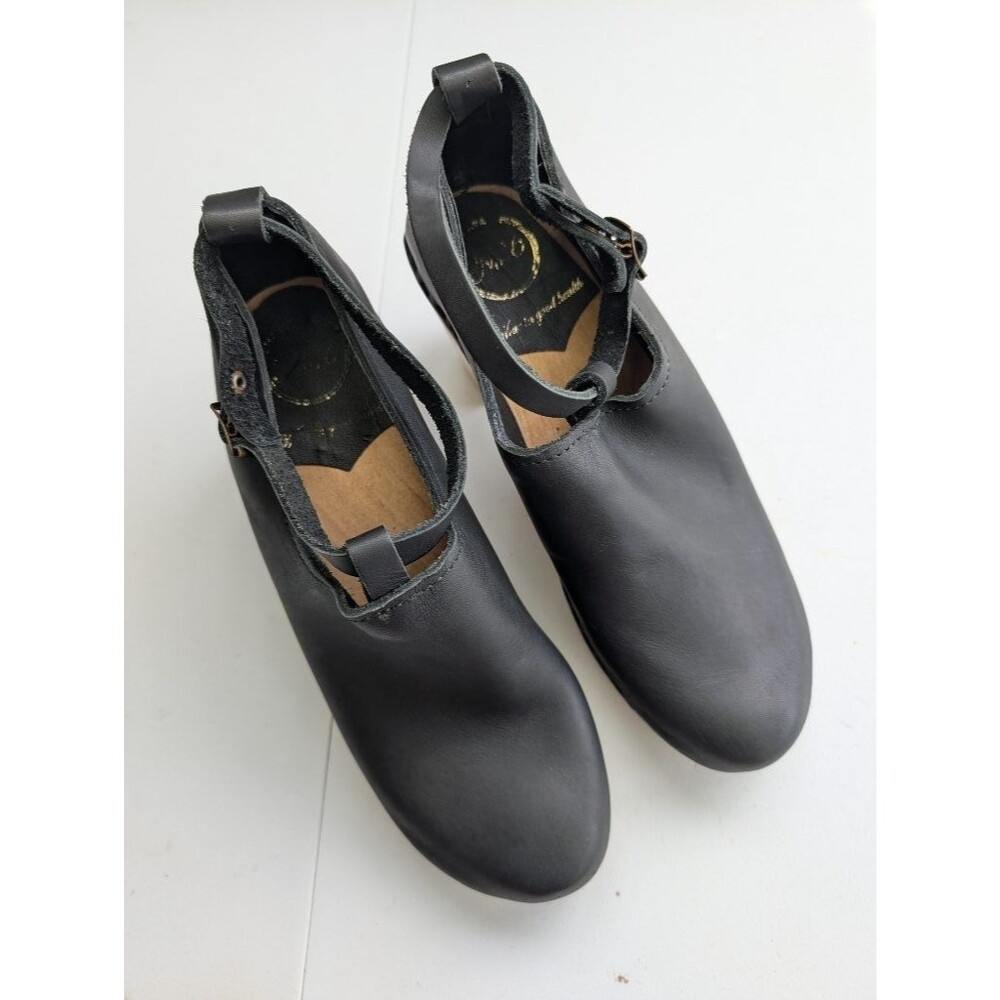 No. 6 Store Classic Halo Strap Leather Heeled Clog Shoes Women's Size 40 / 10